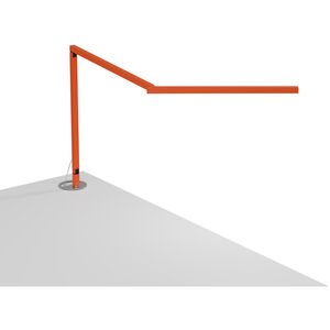 Z-Bar Mini 5.70 watt Matte Orange Desk Lamp Portable Light, Grommet Mount